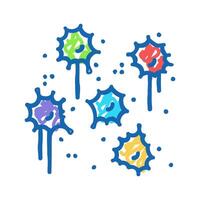 splatter paintball game icon doodle illustration vector
