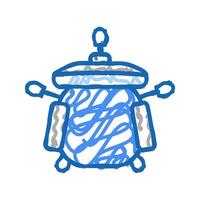 computer chair top view icon doodle illustration vector