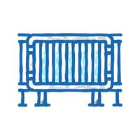 fence of music concert icon doodle illustration vector