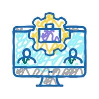 networking events icon doodle illustration vector