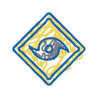 emergency warning hurricane disaster icon doodle illustration vector