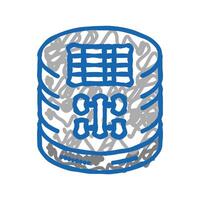 sql query database icon doodle illustration vector