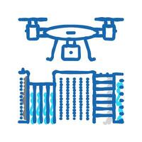 drone mapping icon doodle illustration vector