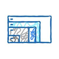 different resolution and diagonal computer monitor icon doodle illustration vector