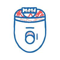 epilator device icon doodle illustration vector