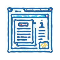 software documentation icon doodle illustration vector