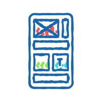 grid system ux ui design icon doodle illustration vector
