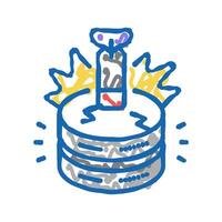 attack database icon doodle illustration vector