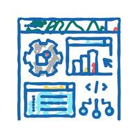 software erp icon doodle illustration vector