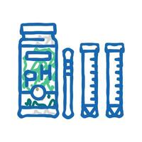 soil test kit garden tool icon doodle illustration vector