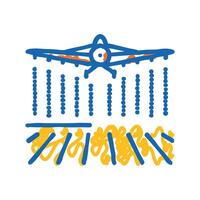 crop rotation farmer icon doodle illustration vector
