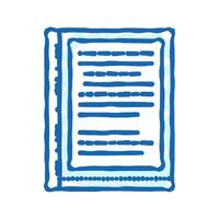 page document file icon doodle illustration vector