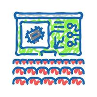 tech conventions enthusiast icon doodle illustration vector