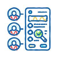 user testing ux ui design icon doodle illustration vector