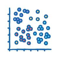 data clustering database icon doodle illustration vector