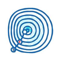 gradient descent algorithm icon doodle illustration vector
