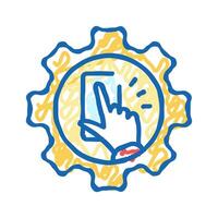 interaction design ux ui icon doodle illustration vector