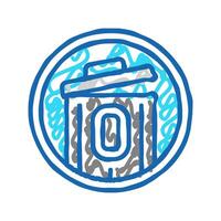 zero waste sorting icon doodle illustration vector
