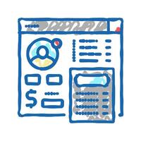 settlements on behalf of clients icon doodle illustration vector