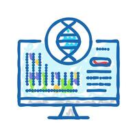 bioinformatics cryptogenetics icon doodle illustration vector