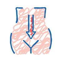 digestion system icon doodle illustration vector