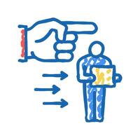 fired worker color icon color illustration vector
