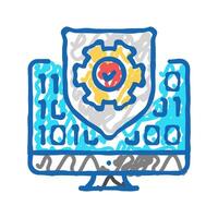 quality testing tool work icon doodle illustration vector