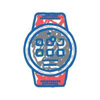 smart device tech enthusiast icon doodle illustration vector