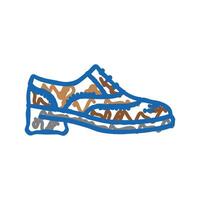 wingtip shoes hipster retro icon doodle illustration vector