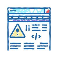 fixing program errors icon doodle illustration vector