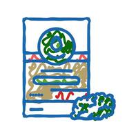 raspberry leaf tea icon doodle illustration vector