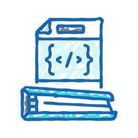 software documentation technical writer icon doodle illustration vector