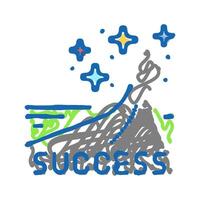 success road motivation icon doodle illustration vector