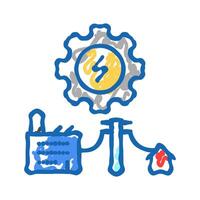 power grid efficient icon doodle illustration vector