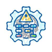 strategies risk icon doodle illustration vector