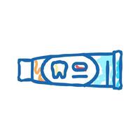 toothpaste icon doodle illustration vector
