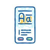 typography ux ui design icon doodle illustration vector