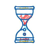 liquid timer fidget toy icon doodle illustration vector