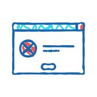 error application window icon doodle illustration vector