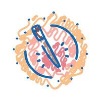 compression injuries icon doodle illustration vector