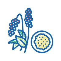 amaranth groat icon doodle illustration vector
