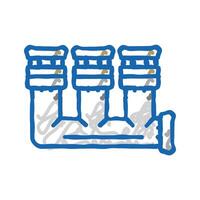 tube pipeline icon doodle illustration vector