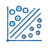 k nearest neighbors knn algorithm icon doodle illustration vector
