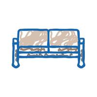 sofa minimalistic stylish icon doodle illustration vector