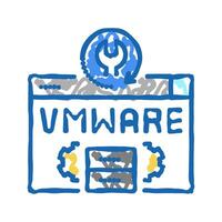 vmware data recovery icon doodle illustration vector