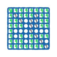 othello game board table icon doodle illustration vector