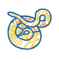 python animal snake icon doodle illustration vector
