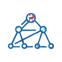 breadth first search bfs icon doodle illustration vector
