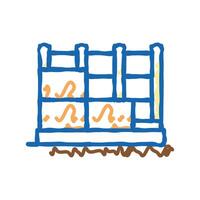 sheathing with osb plates icon doodle illustration vector