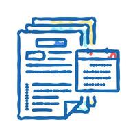 audit of annual and consolidated financial statements icon doodle illustration vector